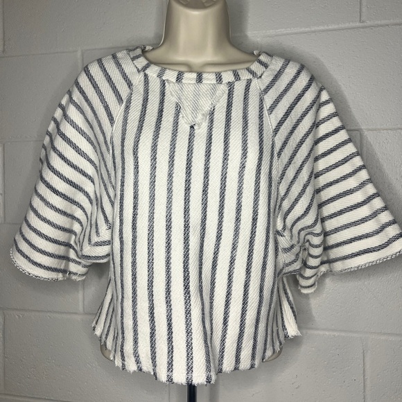 dolan Tops - Dolan Left Coast Sweater Top S Striped 100% Cotton Destroyed Soft Anthropologie